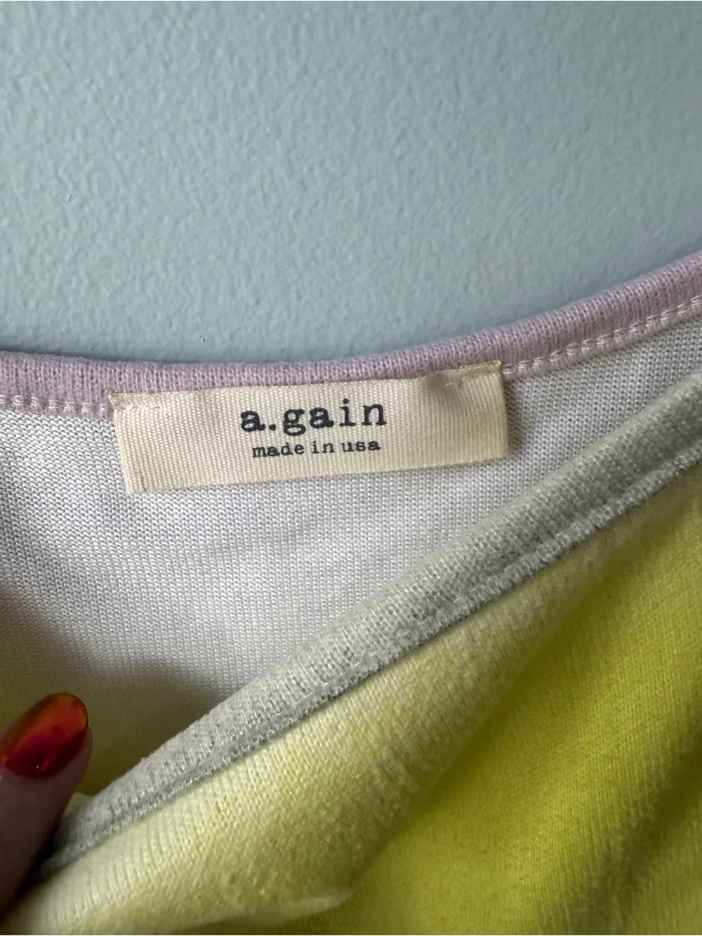 A.gain Ombre Ruched Drawstring Crop Top Size L - Picture 4 of 7